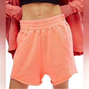 FREE PEOPLE MOVEMENT All Star Solid Shorts Melon Women’s Size Medium Bright Gym